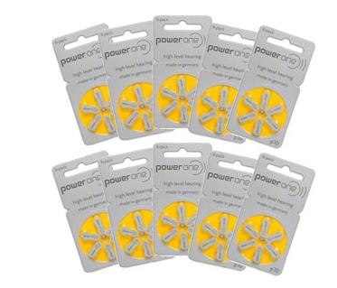 Power One Hearing Aid Batteries Size 10 Pack of 60