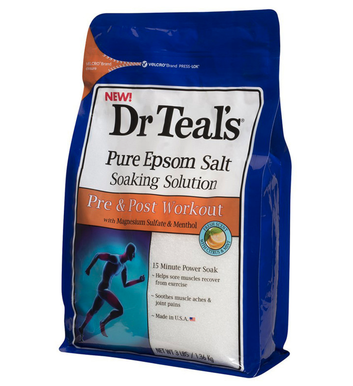  Dr Teal's Pure Epsom Salt Pre & Post Workout With Magensium Sulfate & Menthol 1.36kg